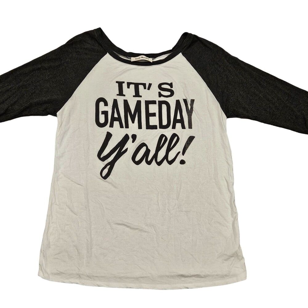 "It's Gameday Y'all!" by Saint Monday Women's 3/4 Sleeve T-Shirt Size Large
